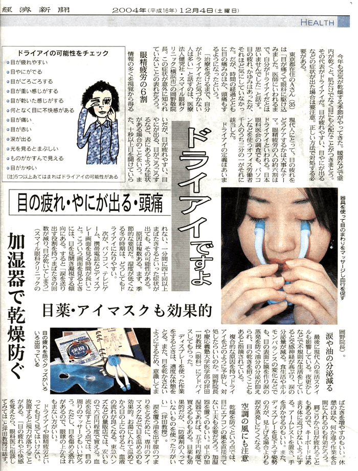 2004年11月4日　日本経済新聞掲載記事